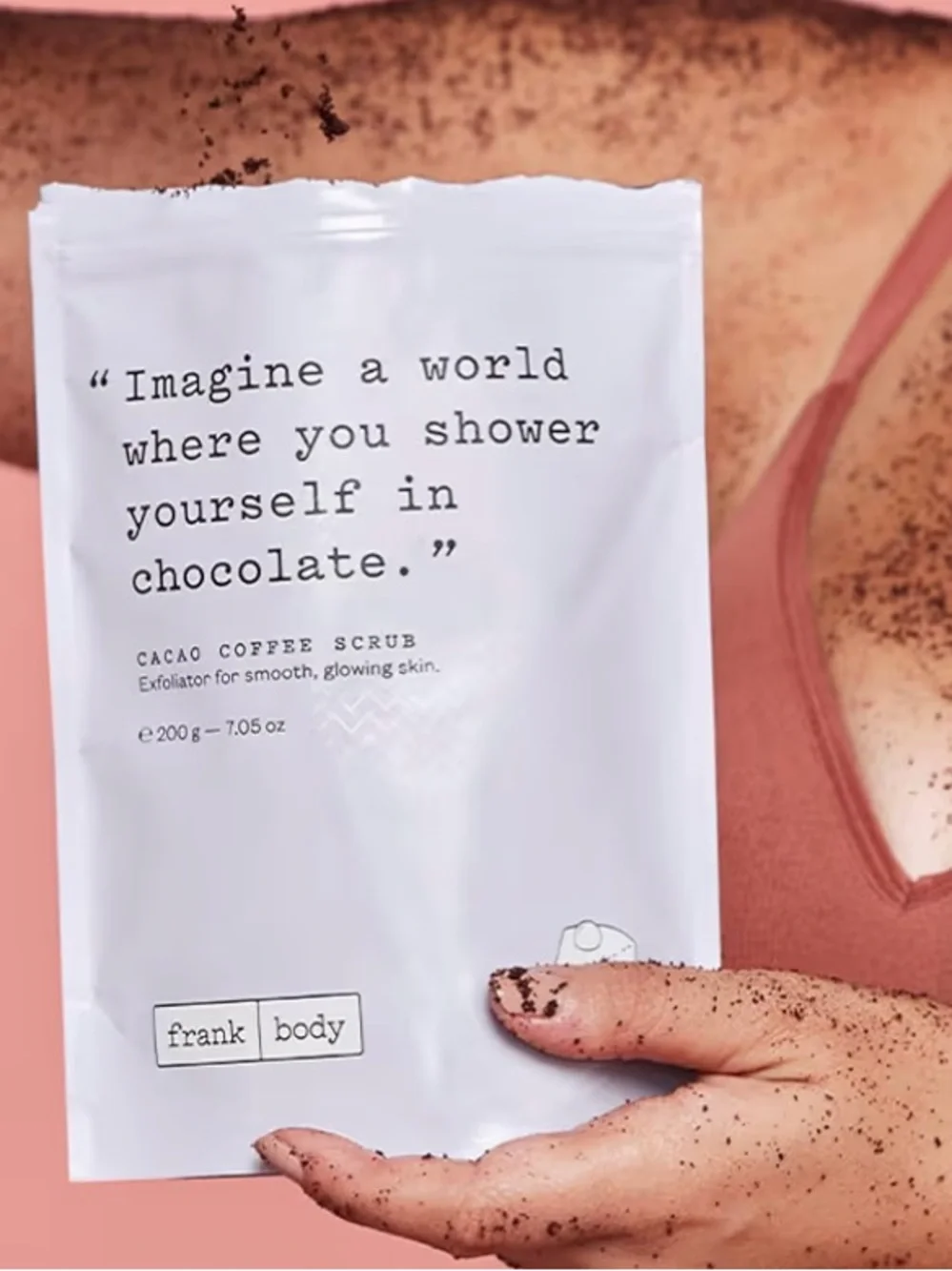 Organic Gommage Frank Body Cacao Coffee Scrub Chocolate NEW